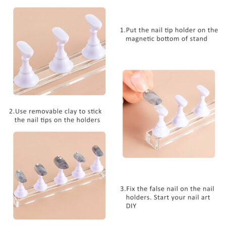 Μαγνητική Βάση Στήριξης για Τιπς Νυχιών - Magnetic Nail Stand - Image 4