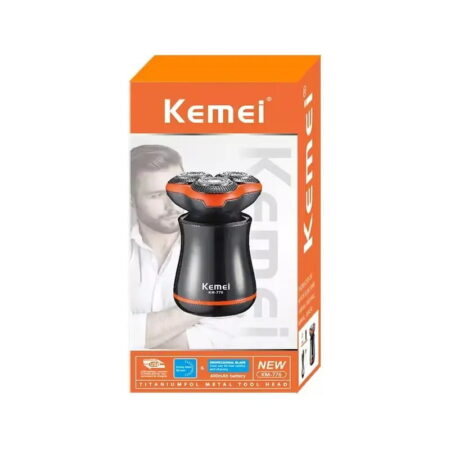Kemei Ξυριστική Μηχανή Προσώπου Επαναφορτιζόμενη 400mAh USB KM-776 IPX6 - Professional Man&apos;s Reciprocating Electric Shaver - Image 2