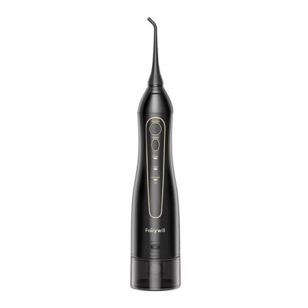 Sonic toothbrush with tip set and water fosser FairyWill FW-5020E + FW-E11 (black) - Image 2
