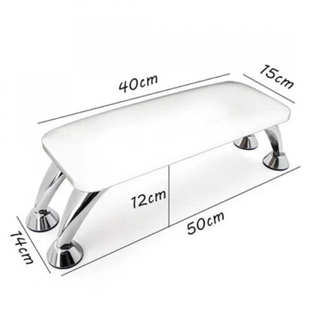 Arm rest manicure με χώρο υποδοχής συσκευής πολυμερισμού - Manicure leather and pillow hand rest - Image 4