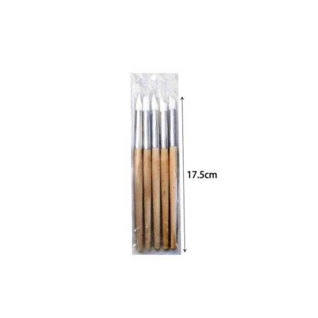 Σετ Πινέλα Σιλικόνης για Nail Art 5τμχ - Nail art silicone brushes - Image 2