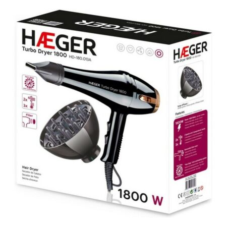 Πιστολάκι Haeger HAEGER TURBO DRYER 1800 W Μαύρο - Image 3