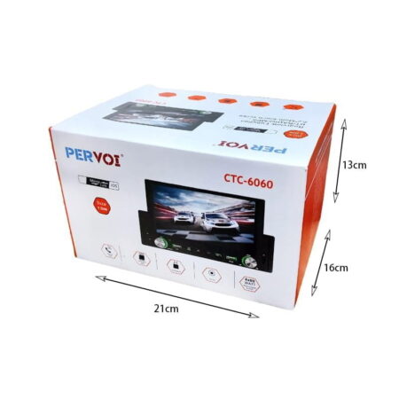 PerVoi Οθόνη αυτοκινήτου 6.2" HD αφής 1 Din CTC-6060 - Car 1 Din Touch Screen FM/Bluetooth/MP5/MirrorLink - Image 8