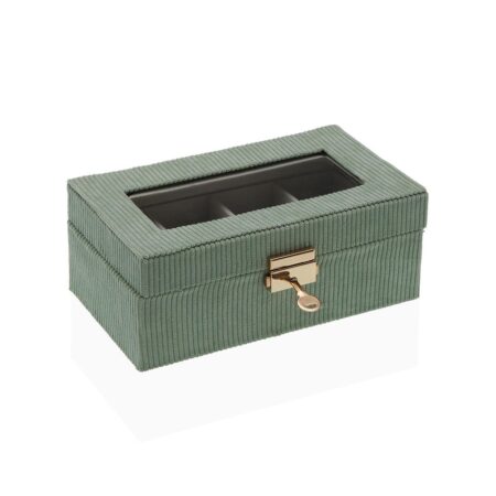 Κουτί για Ρολόγια Versa Πράσινο Ξύλο MDF 11,5 x 8 x 21 cm - Image 2