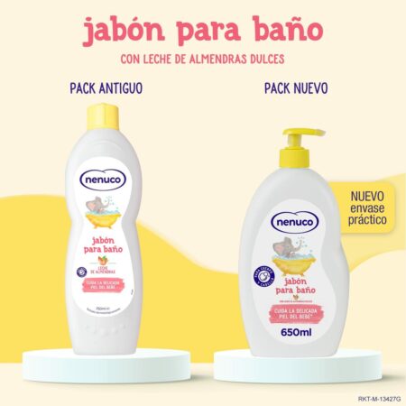 Παιδικό Άρωμα Nenuco BAÑO HIDRATANTE 650 ml - Image 6