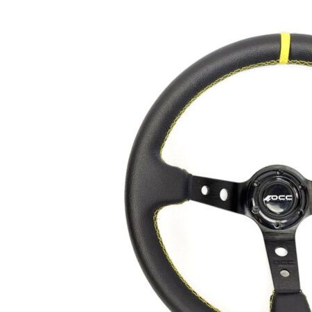 Τιμόνι Racing OCC Motorsport Track Μαύρο Δέρμα - Image 3