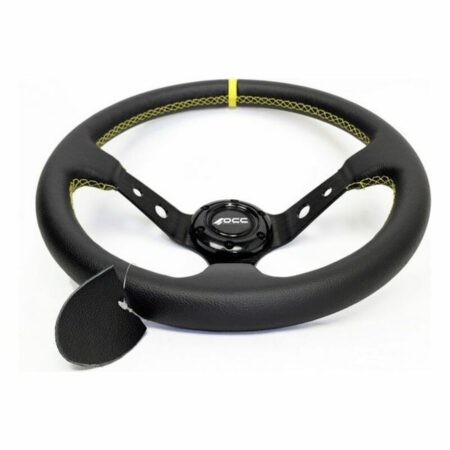 Τιμόνι Racing OCC Motorsport Track Μαύρο Δέρμα - Image 4