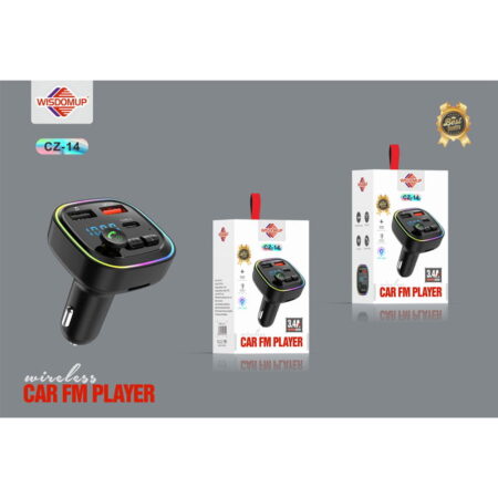 Wisdomup Φορτιστής Αυτοκινήτου με 2 USB & Type-C Led Light CZ-14 3.4A - Car Multifunction Adapter - Image 2
