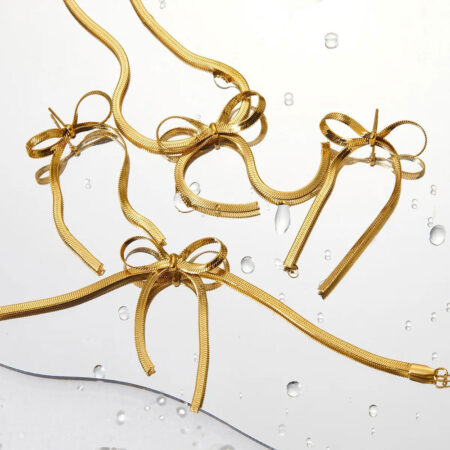 Γυναικείο Ατσάλινο Κολιέ Με Φιογκάκι – Women’s Steel Necklace - Image 2