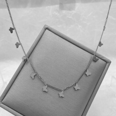 Γυναικείο Ατσάλινο Κολιέ Mε Πεταλούδες – Women’s Steel Necklace - Image 5