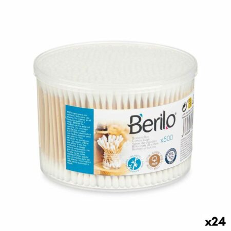 Μπατονέτες Βαμβακερές Λευκό Καφέ βαμβάκι Bamboo (24 Μονάδες)