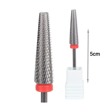 Φρεζάκι καρβιδίου κόκκινο - Carbide nail drill bit red - Image 2