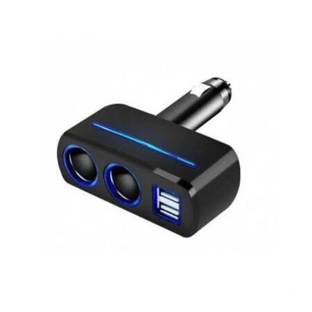 OLESSON φορτιστής αυτοκινήτου 120W 12V/24 με 2 θύρες USB & 2 θύρες αναπτήρα NO.1637 - Two socket car charger - Image 4